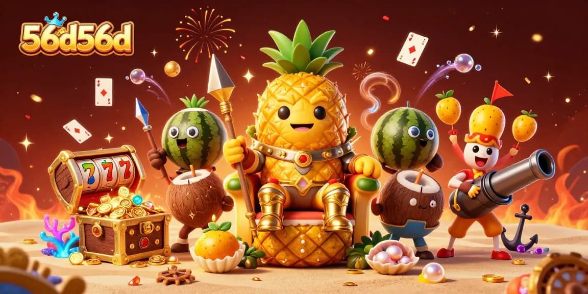 Experience the vibrant energy of 56d56d with casino-themed characters and exciting game elements.