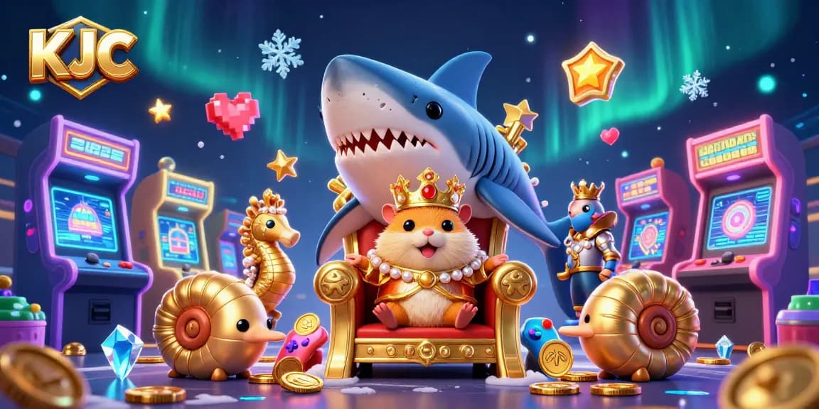 Experience the thrilling world of KJC with a dynamic gaming scene featuring vibrant casino elements.