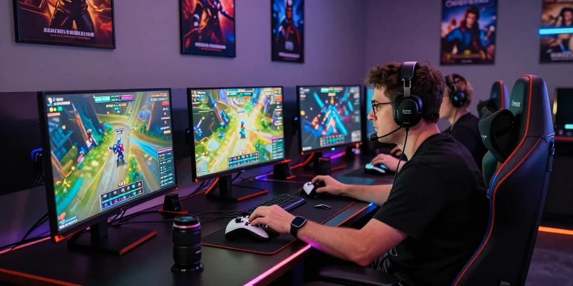Pengalaman bermain game online di GOKIL33 dengan setup permainan profesional dan pencahayaan RGB