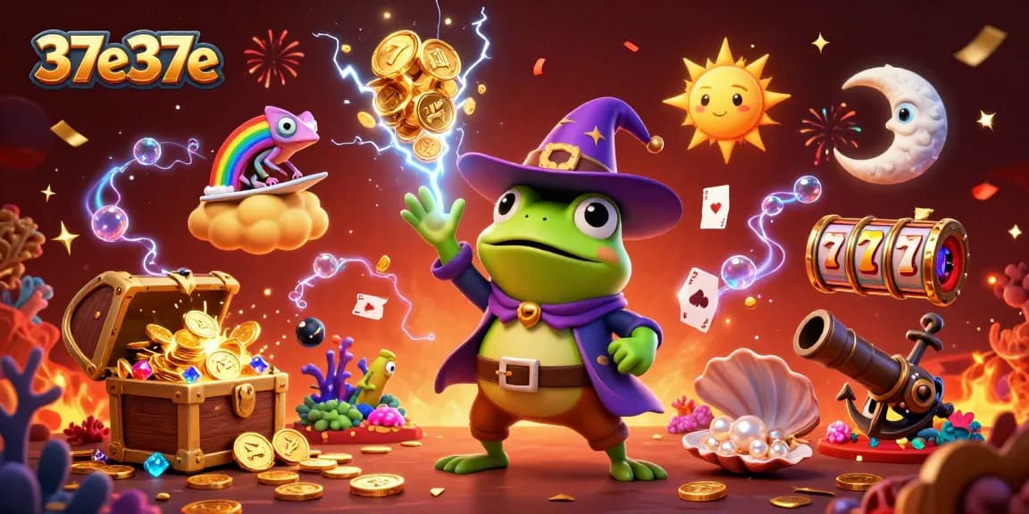 37e37e showcases engaging 3D gaming action with lucky symbols and gold coins surging!