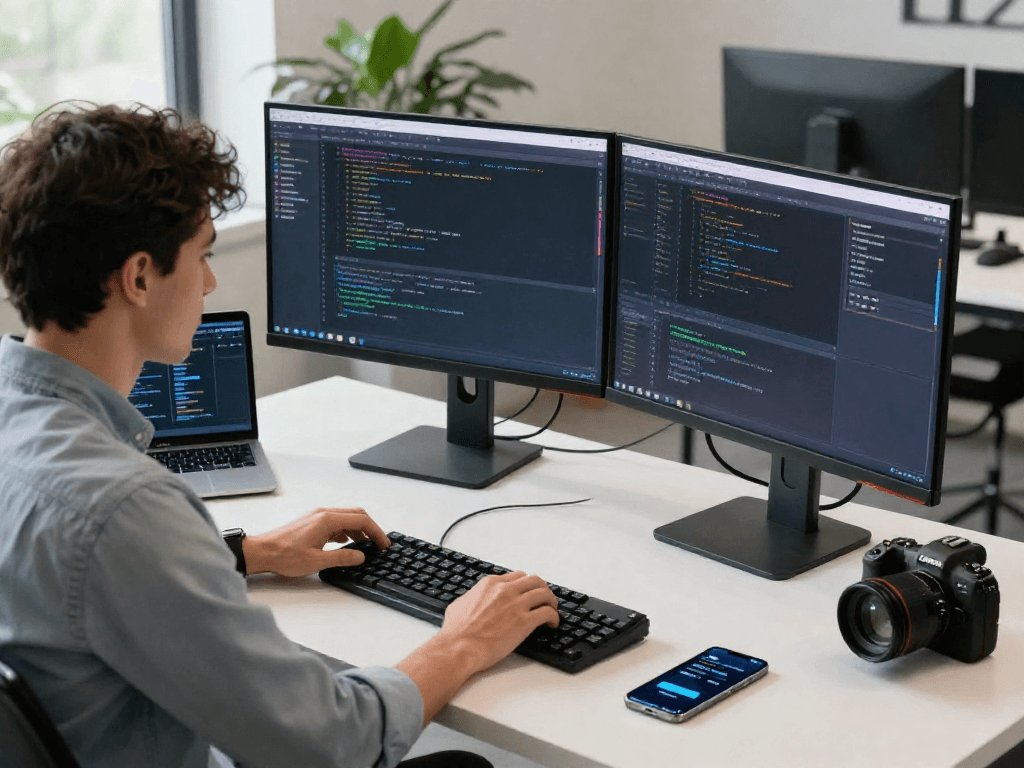 who-called-me phone number origin lookup in a dynamic tech workspace.