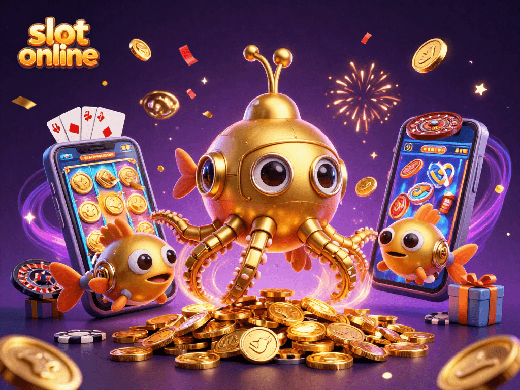 Mengakses slot online dengan tampilan grafis menakjubkan saat kraken emas muncul dari lautan koin.