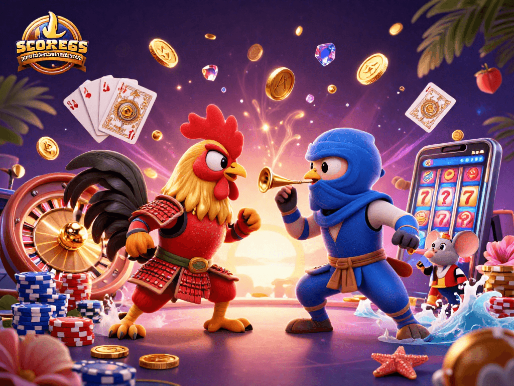 Place bets at scorerssportsbarandrestaurant with thrilling action featuring roosters in combat and casino elements.