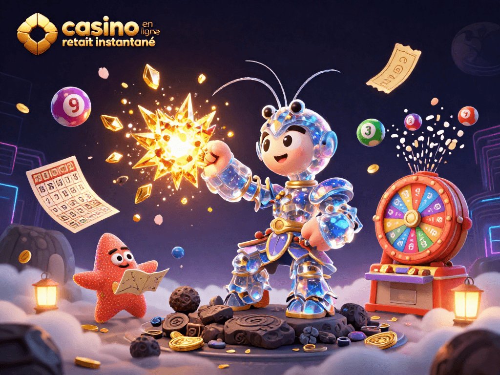 Participer à un casino en ligne retrait instantané avec un décor animé et des personnages captivants.