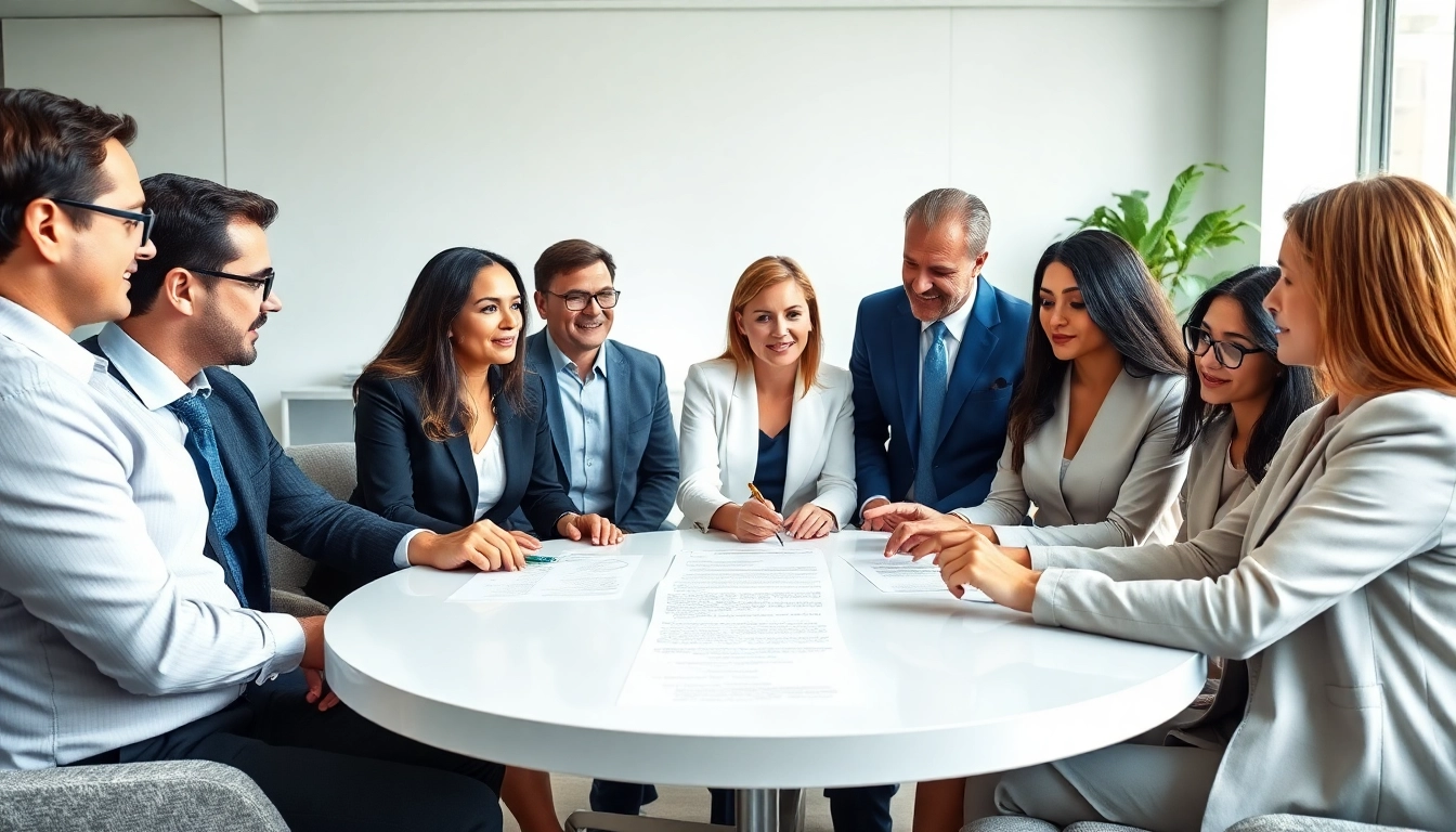 Engage in secure transactions with our expert escrow services at a professional meeting.