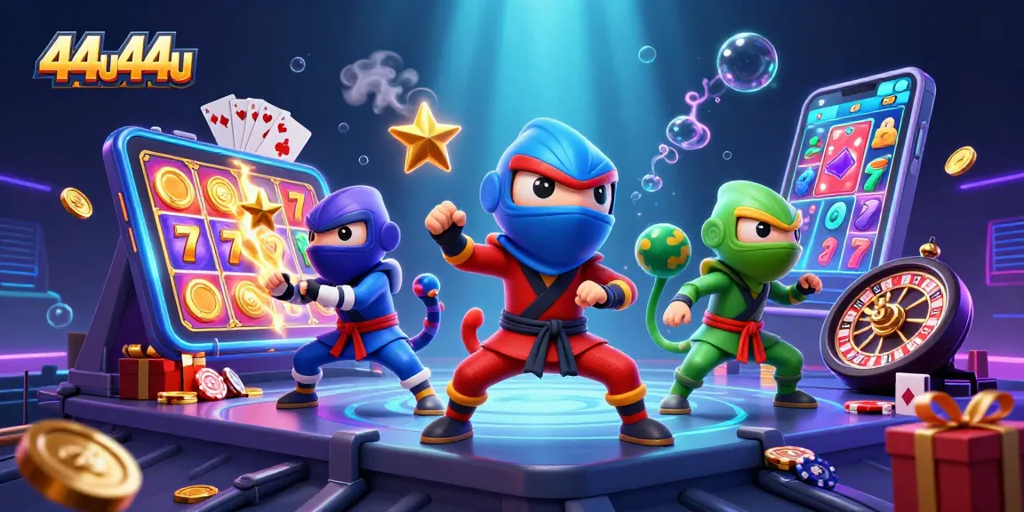 Engage with exciting slot games at 44u44u featuring vibrant 3D chameleon ninjas.