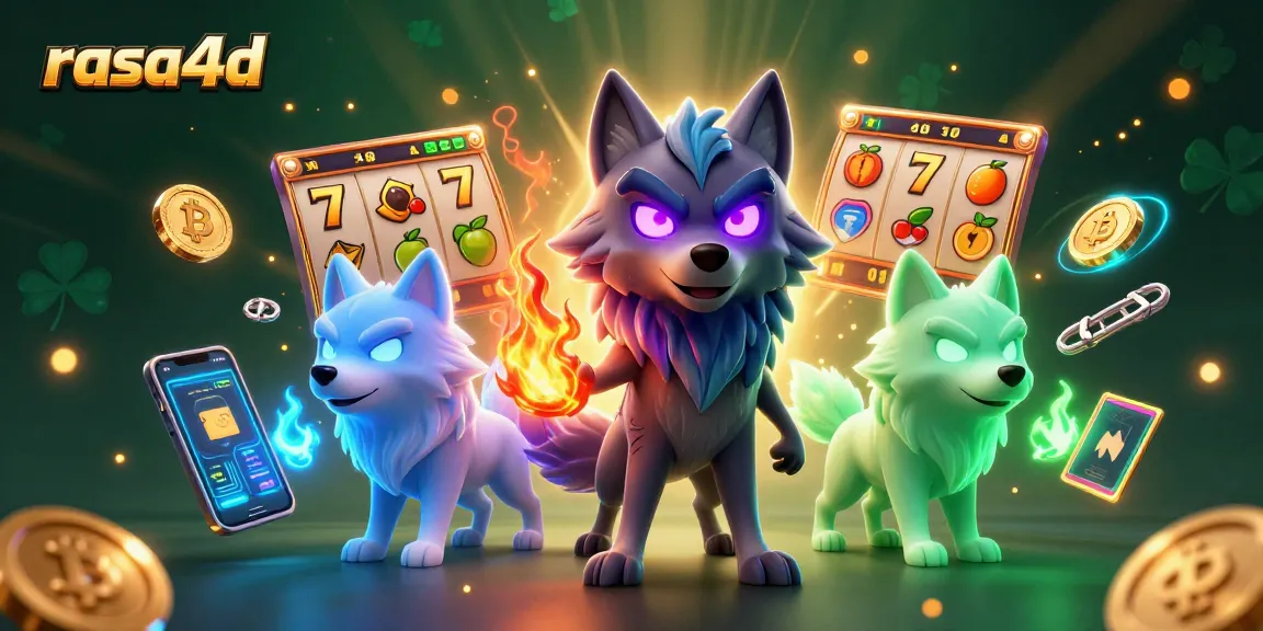 Rasa4D menghadirkan suasana judi dengan karakter serigala dan elemen slot yang mendebarkan.