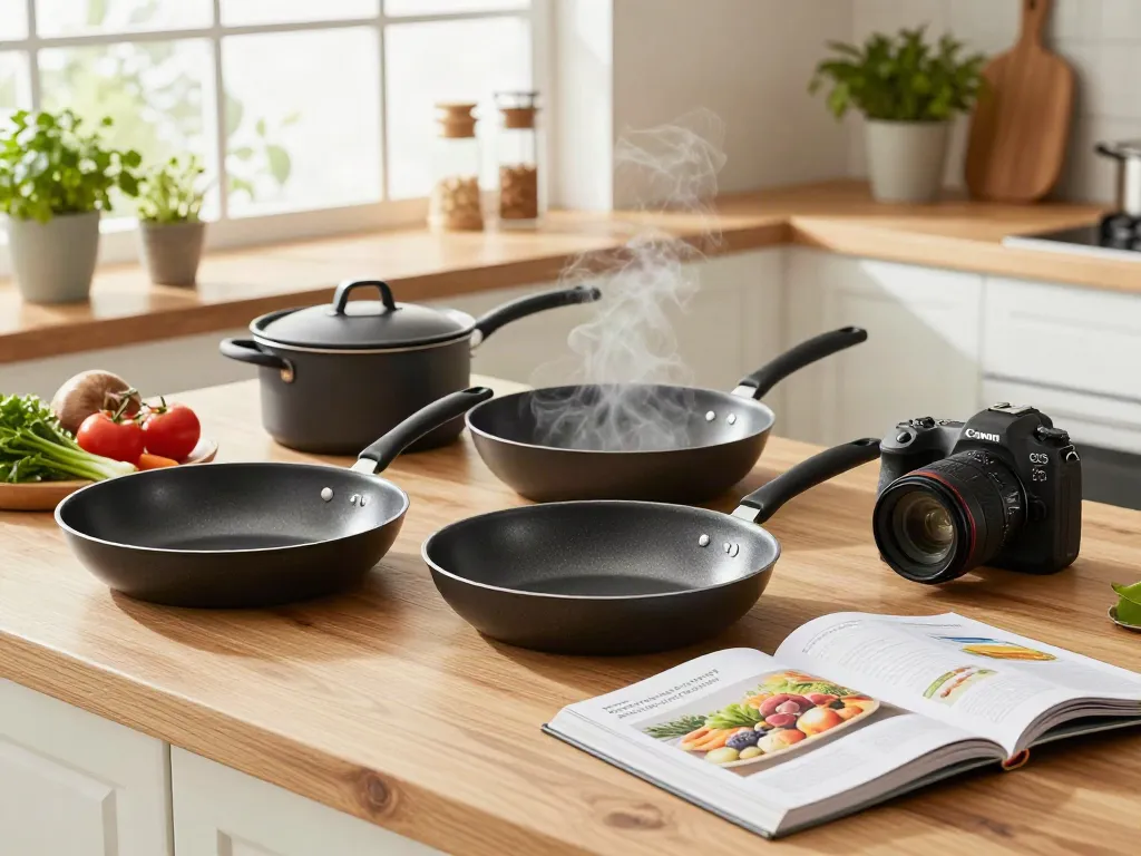Non-Stick Cookware price in bangladesh showcased in a modern kitchen with fresh ingredients.