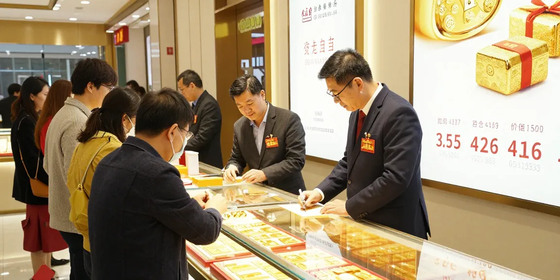 mantra88 login at a gold trading store with customers interacting with staff and examining products