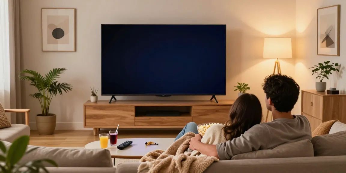 Couple enjoying JAV sub indo movie in modern living room.
