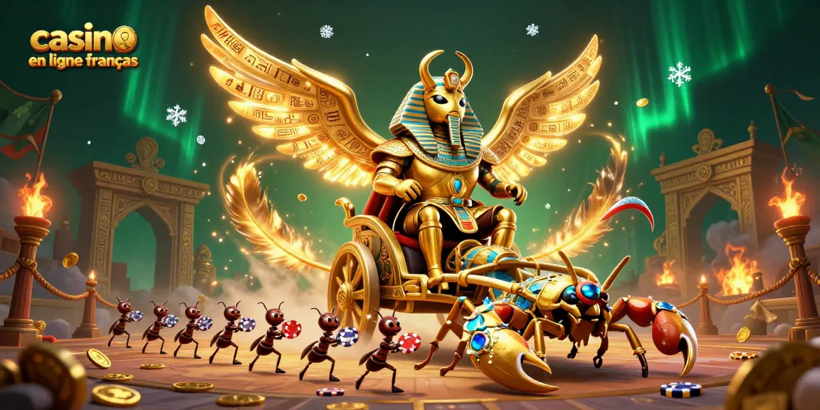Plongez dans l'univers d'un casino en ligne francais avec des symboles de jeux et des personnages captivants.