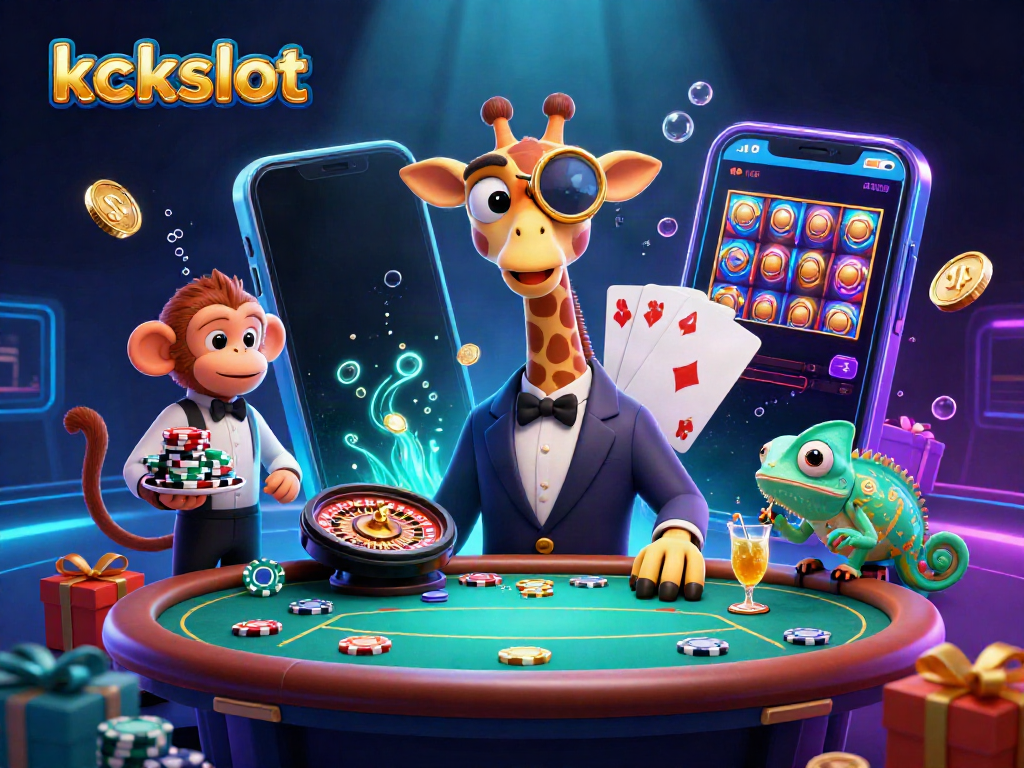 Gandakan sensasi bermain slot di kckslot dengan kasino giraffe, valet monyet, dan bartender chameleon.