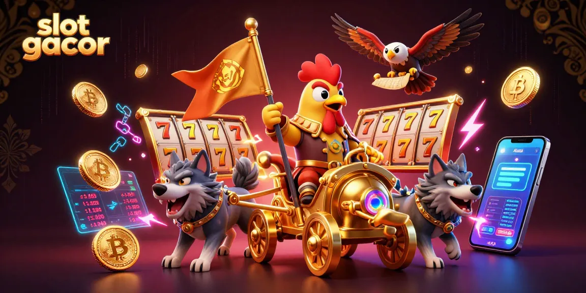 Experience thrilling gameplay with slot gacor and dynamic casino elements in this vibrant 3D scene.