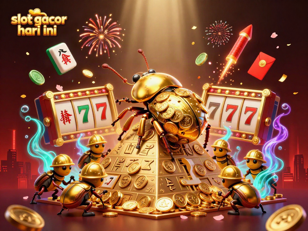 Spin the reels and uncover slot gacor hari ini jackpot wins with a vibrant 3D casino scene.