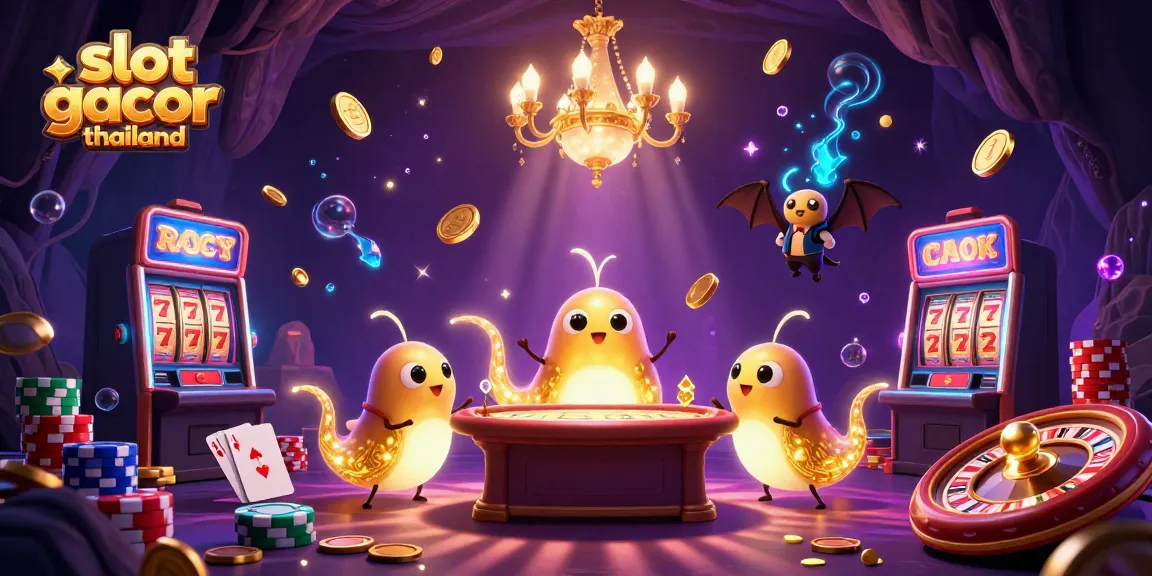 Experience the thrill of slot gacor thailand with vibrant glowworms illuminating the casino.