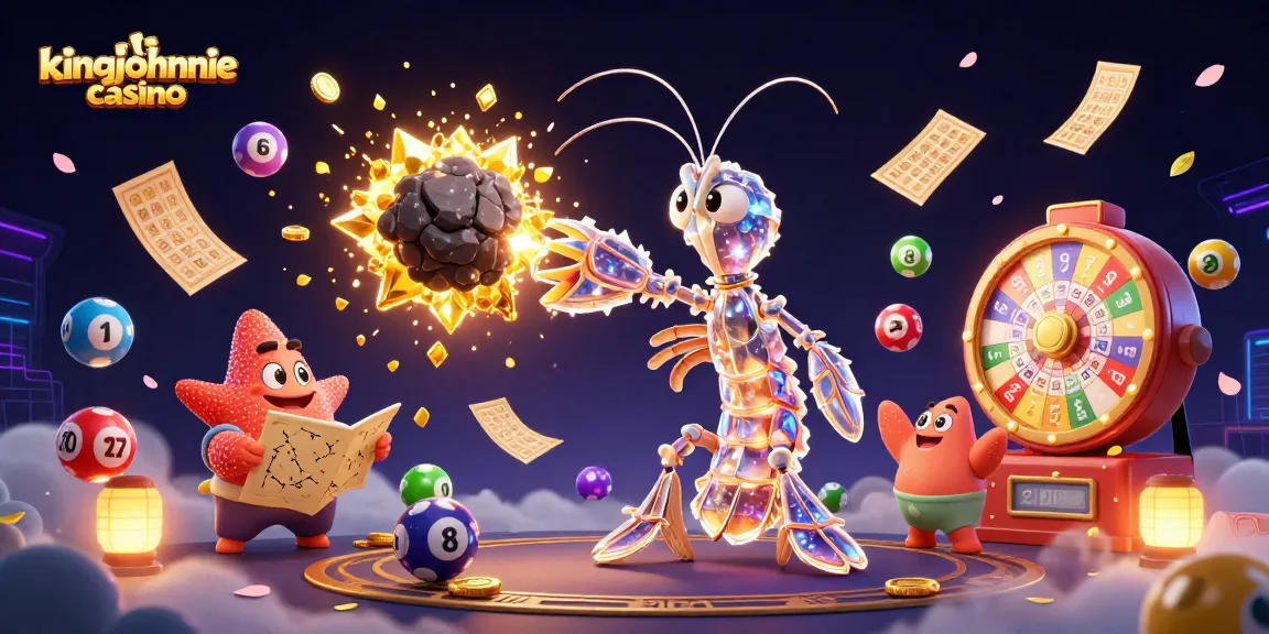 Experience excitement at kingjohnnie casino with dynamic lottery balls and engaging characters.