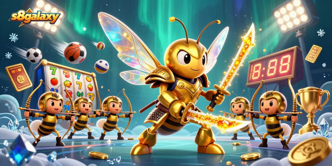 S8galaxy offers an immersive experience in 3D golden hornet samurai battles with vibrant slot reels and dynamic sports elements.