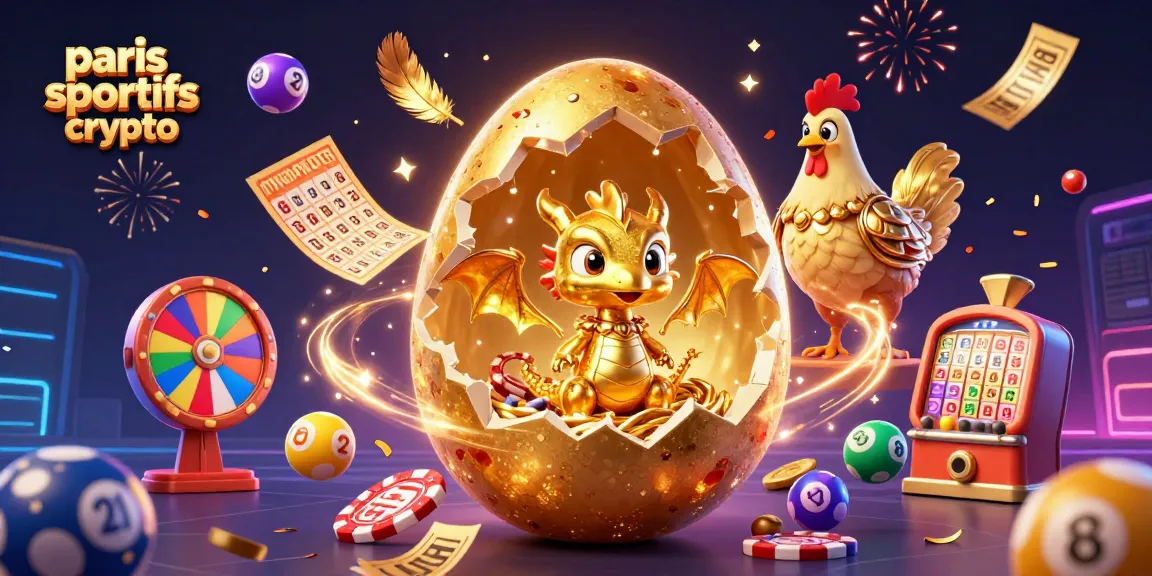 Pariez sur des paris sportifs crypto avec cette illustration festive représentant une dragonne dorée sur des jetons.