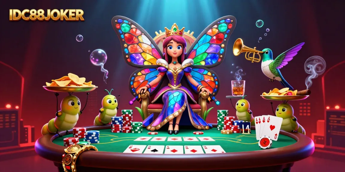 Engage with IDC88JOKER's thrilling gaming atmosphere featuring colorful characters and dynamic casino elements.