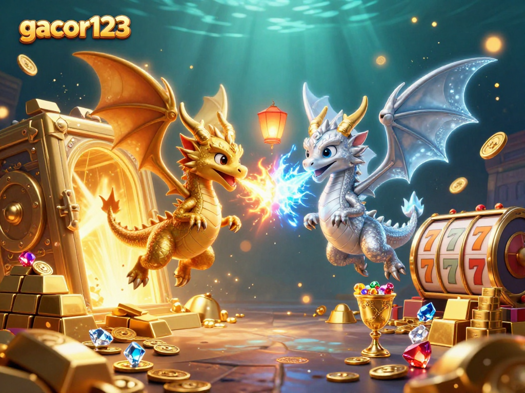 Experience the excitement of gacor123 with dragons and vibrant slot game action.