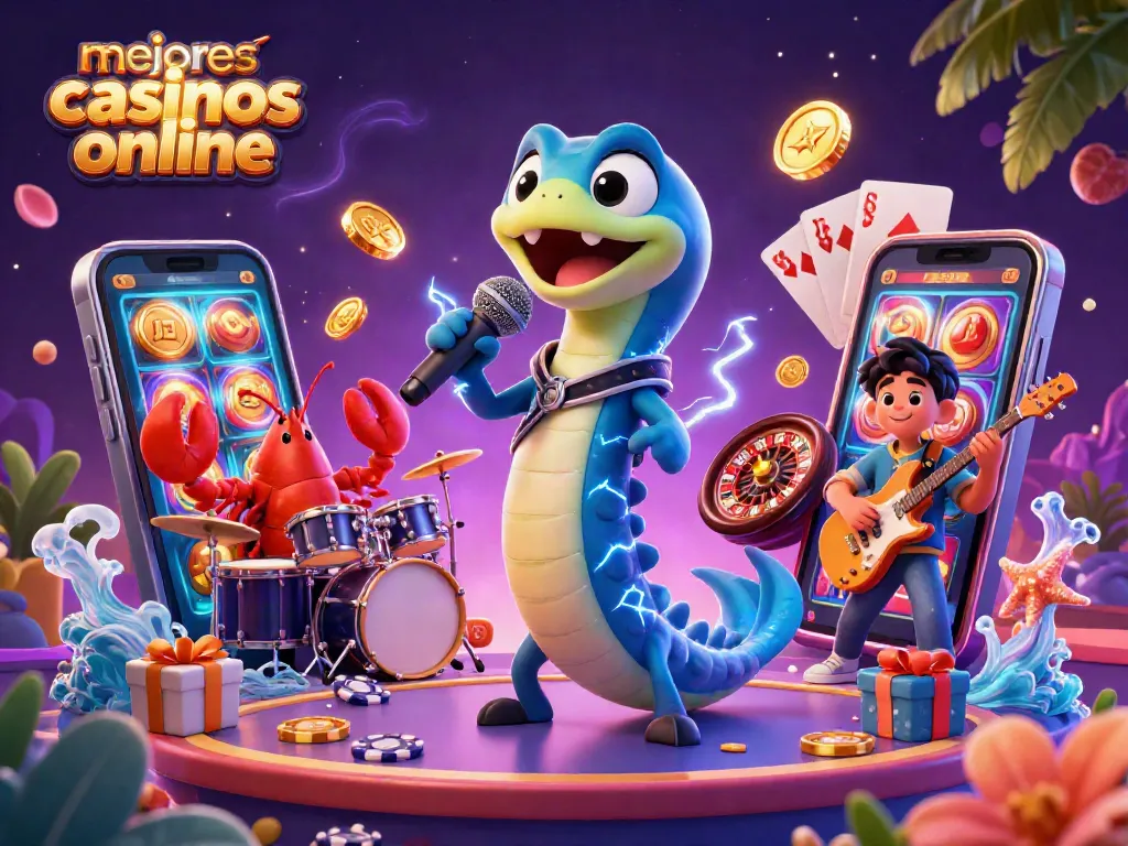 Disfruta de los mejores casinos online y la emoción de los juegos en este ilustrativo arte 3D