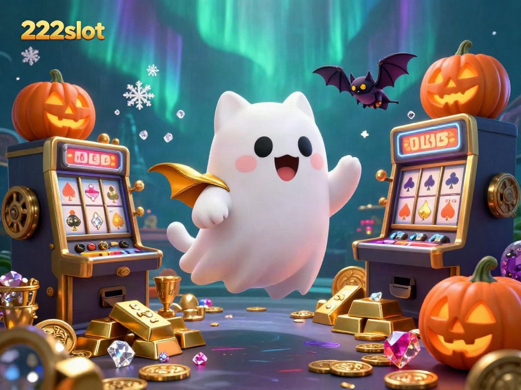 Menangkan jackpot 222slot di kasino yang dipenuhi hantu kucing dan permata berkilau.