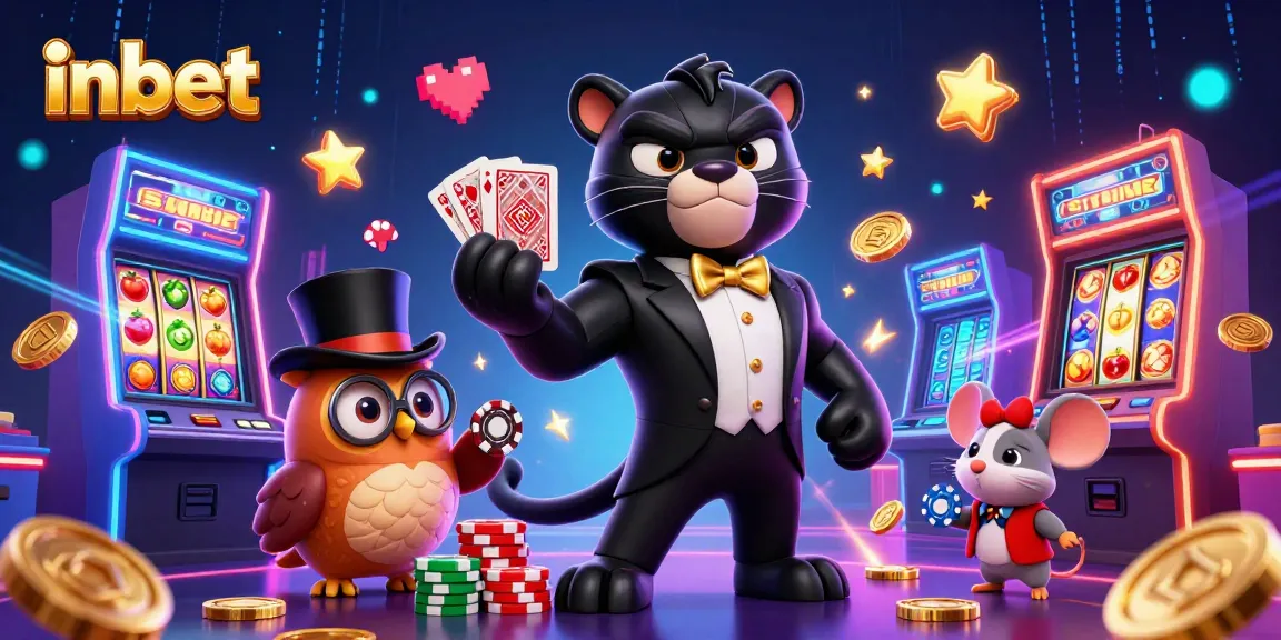 Experience thrilling gameplay at inbet with stylish animal characters and vibrant casino elements.