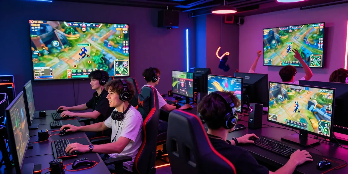 Rajagacor88 players enjoying competitive gaming in a vibrant lounge