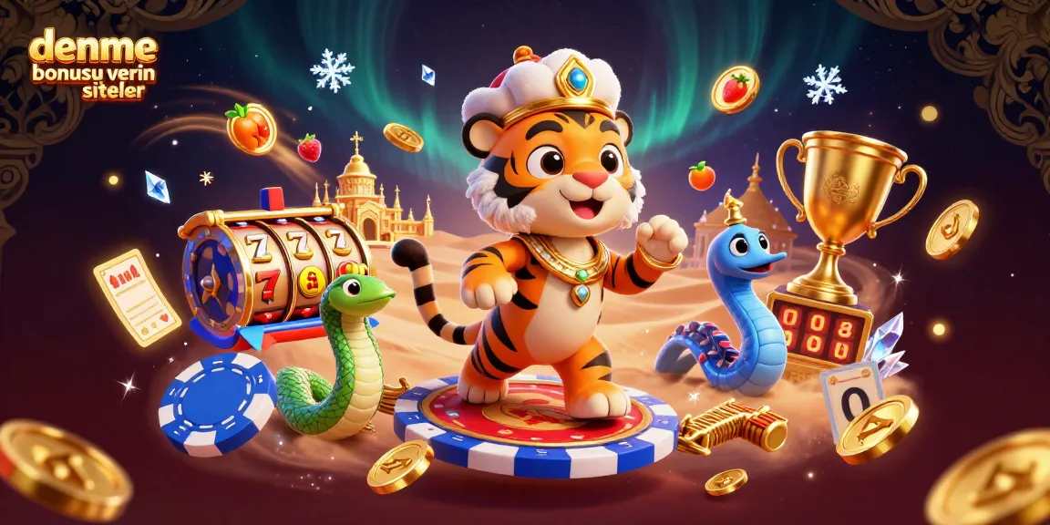 Experience the thrill of deneme bonusu veren siteler with vibrant 3D casino elements and characters.