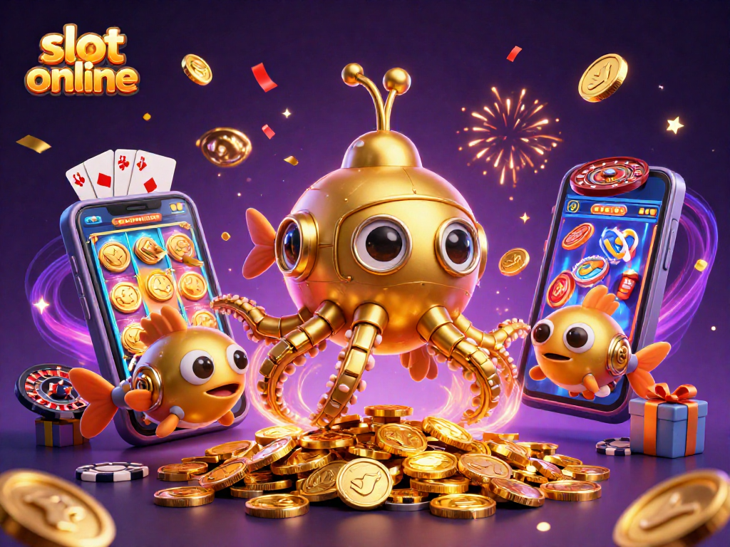 Mengakses slot online dengan tampilan grafis menakjubkan saat kraken emas muncul dari lautan koin.