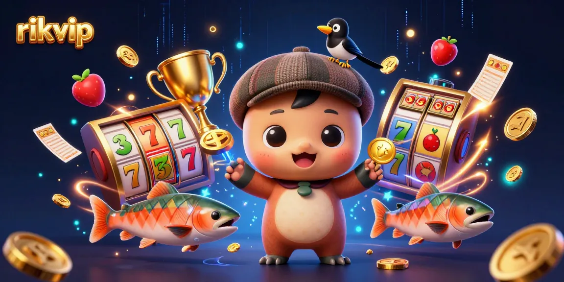 Experience exciting games at rikvip with playful characters and dynamic gambling elements.