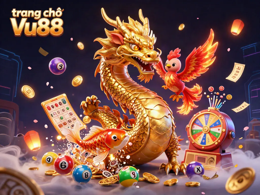Experience dynamic gaming at trang chủ Vu88 with vibrant characters and gambling elements.