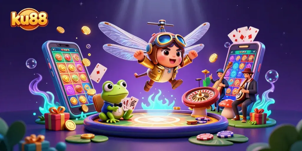 Spin thrilling jackpots at KU88 with vibrant 3D casino characters and interactive games!