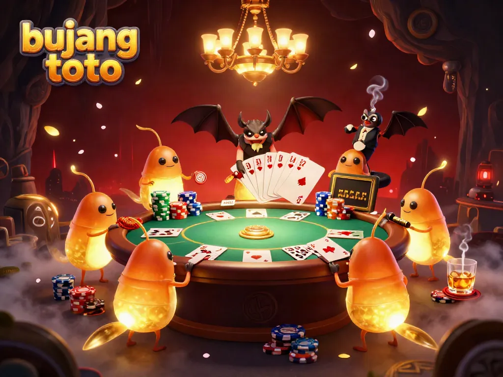 Experience innovative gameplay with bujang toto in a vibrant cave casino illuminated by glowworms.