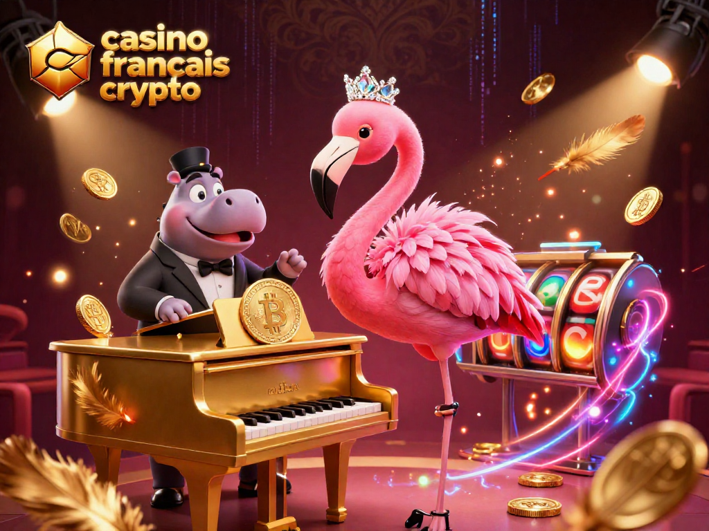 Gagnez avec le casino français crypto et explorez les jeux captivants en ligne grâce à cette illustration.