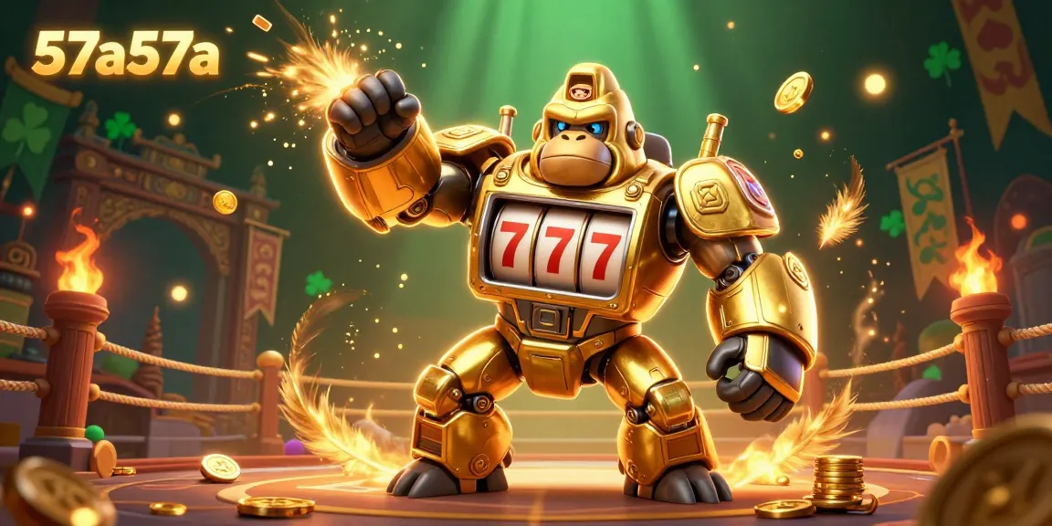 Experience thrilling gameplay with the golden gorilla mech at 57a57a, exploding coins and dynamic action.