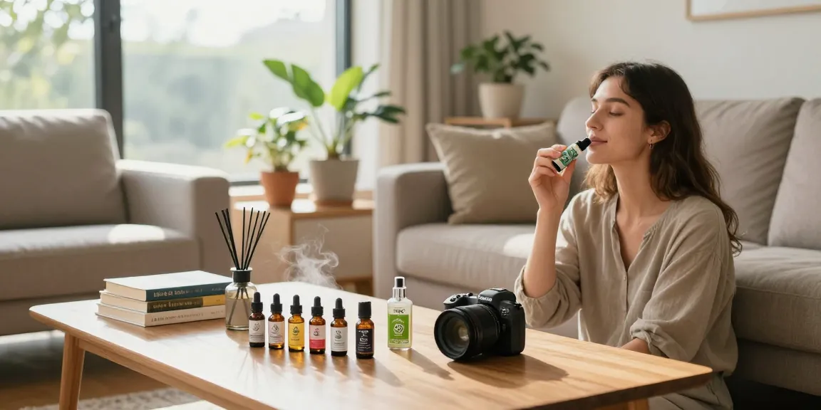 Pack Man vape THC device shown among premium CBD oils and natural wellness elements in a serene living space.