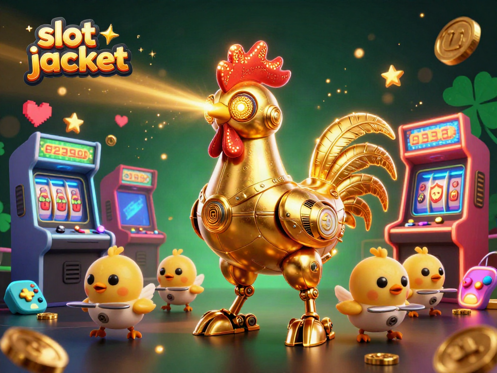 Engage with slot jackpot excitement in an ultra-detailed 3D illustration showcasing vibrant casino elements.