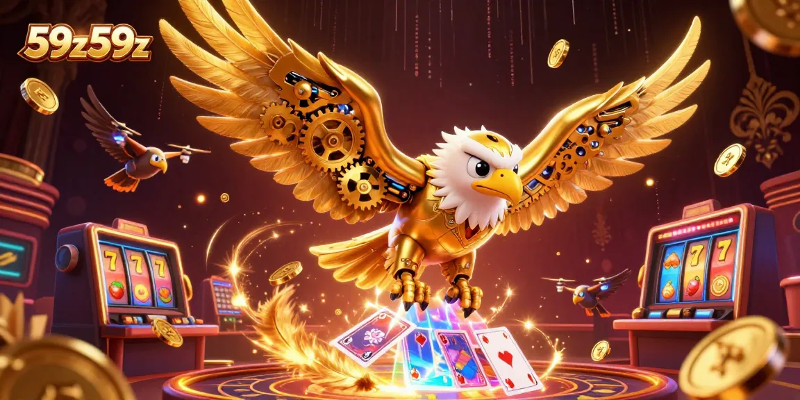 59z59z apresenta uma cena de cassino vibrante com personagens dinâmicos e elementos de jogo.