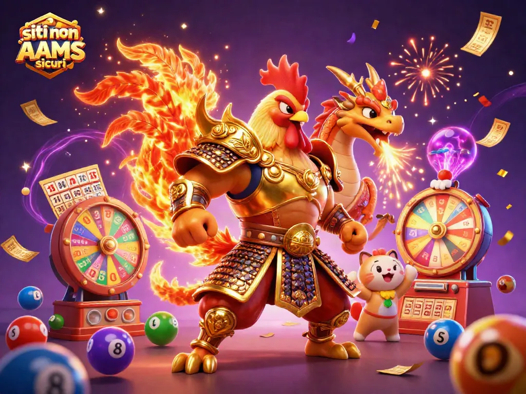 Giocando ai siti non AAMS sicuri con una scena dinamica di un guerriero e un drago nella festa del gioco.