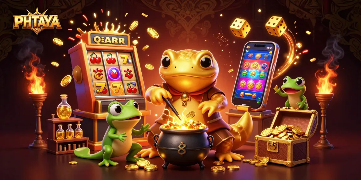 PHTAYA creates excitement with golden alchemists and bursting jackpots in a vibrant casino scene.