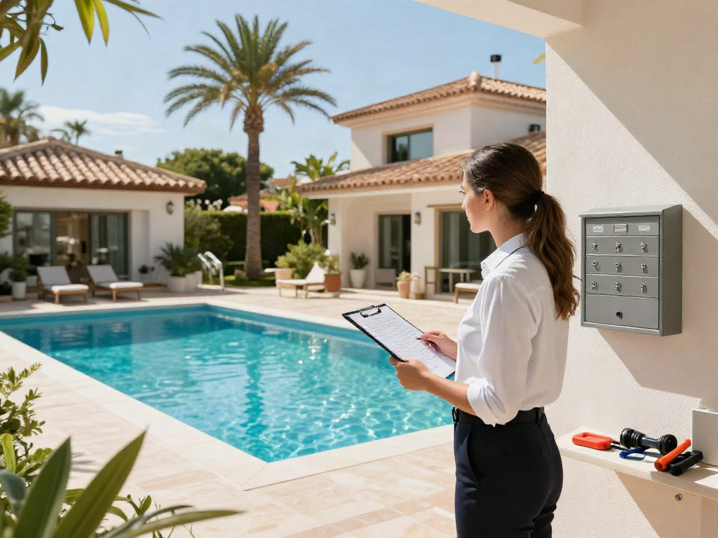 Expert property management in Spain with villa inspection and secure key management.
