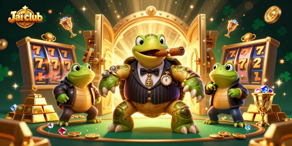 Experience thrilling gameplay with Jai club as the massive snapping turtle interacts with bullfrog enforcers amidst jackpot excitement.