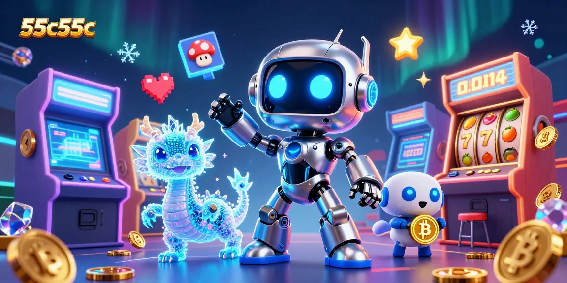 Engage with thrilling 55c55c casino experiences featuring a vibrant 3D scene full of games and characters.