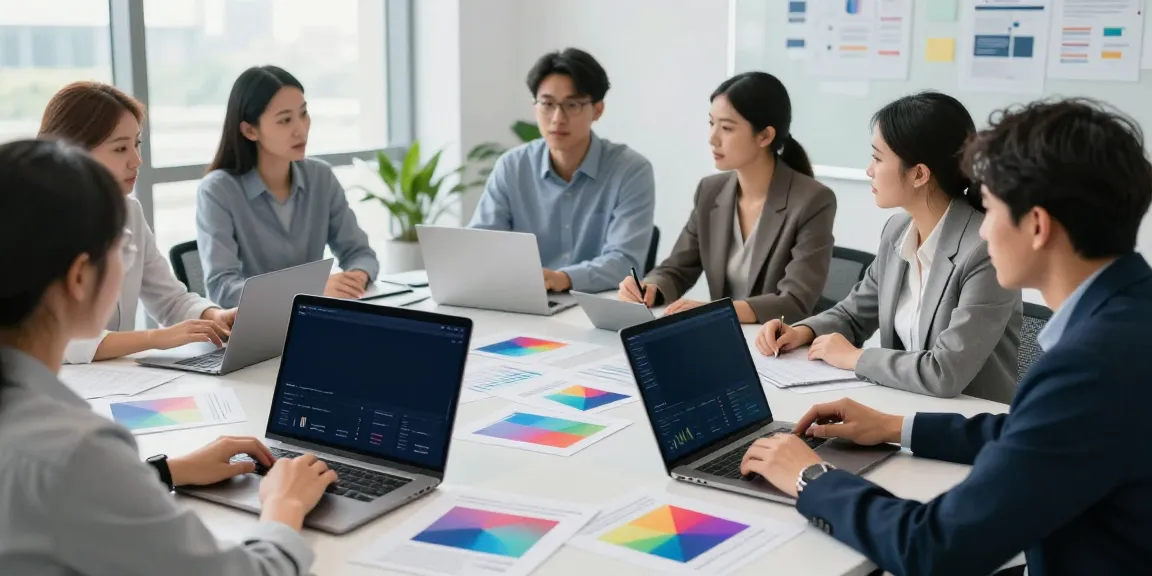 Team collaborating on performance ads strategy in modern office setup