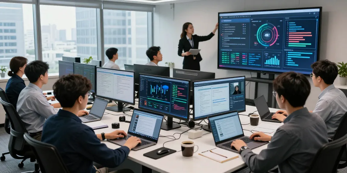 Detect AI images within a modern control room featuring a diverse team analyzing flagged media using advanced AI detection tools.