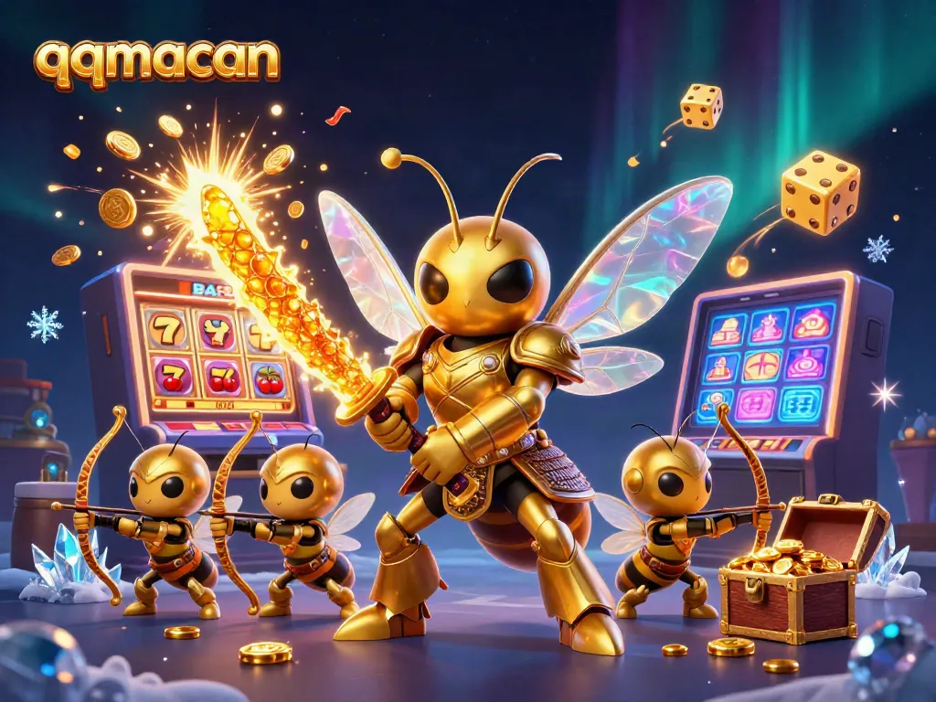 Engage in thrilling gameplay with qqmacan, featuring dynamic casino elements and vibrant characters.