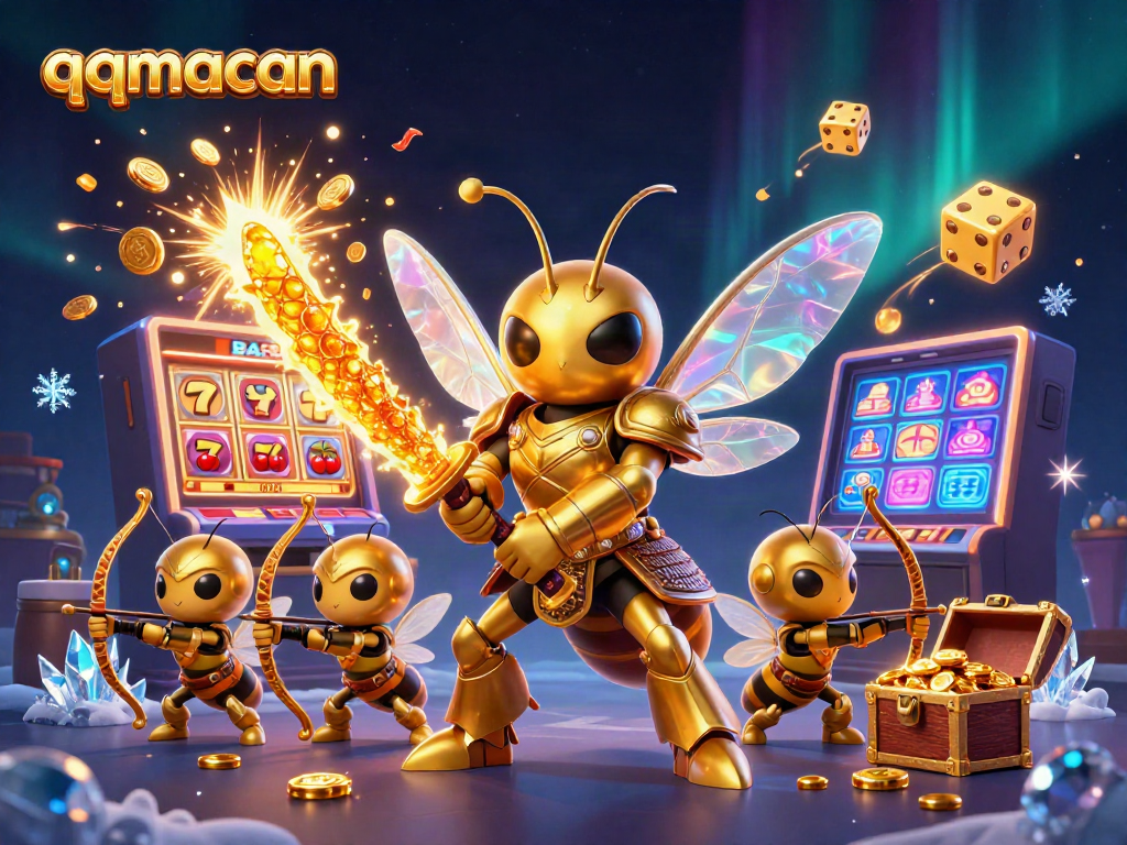 Engage in thrilling gameplay with qqmacan, featuring dynamic casino elements and vibrant characters.