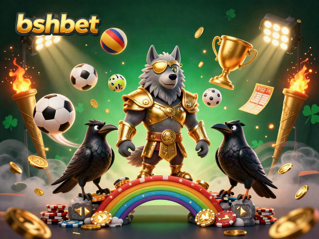 Engage in thrilling sports betting at bshbet with dynamic 3D illustration highlighting fun and excitement.