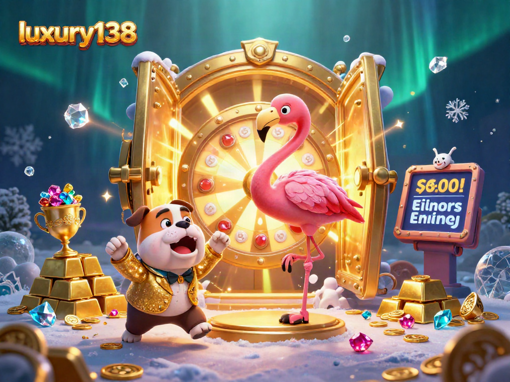 Memainkan hadiah menarik di luxury138 dengan flamingo pembawa acara dan bulldog gembira.